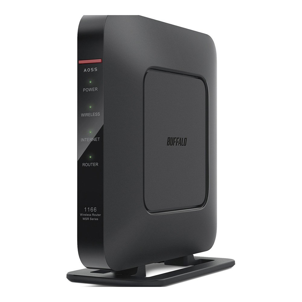 BUFFALO 11ac/n/a/b/g 無線LAN親機(Wi-Fiルーター) Giga ビームフォーミング対応 866+300Mbps WSR-1166DHP3-BK