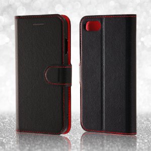 レイ・アウト iPhone7ケース 手帳型 ケース シンプル マグネット (カード収納×3 / スタンド機能) ブラック/ピンク RT-P12ELC1/BP