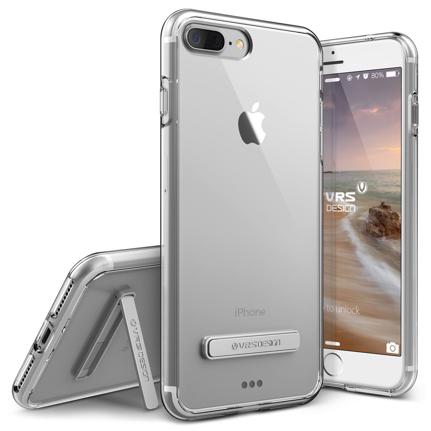 iPhone7ケース VRS DESIGN Crystal MIXX 耐衝撃 衝撃吸収 クリア ハードケース スリム カバー キックスタンド付 ［ アイフォン 7 専用 ］ クリア