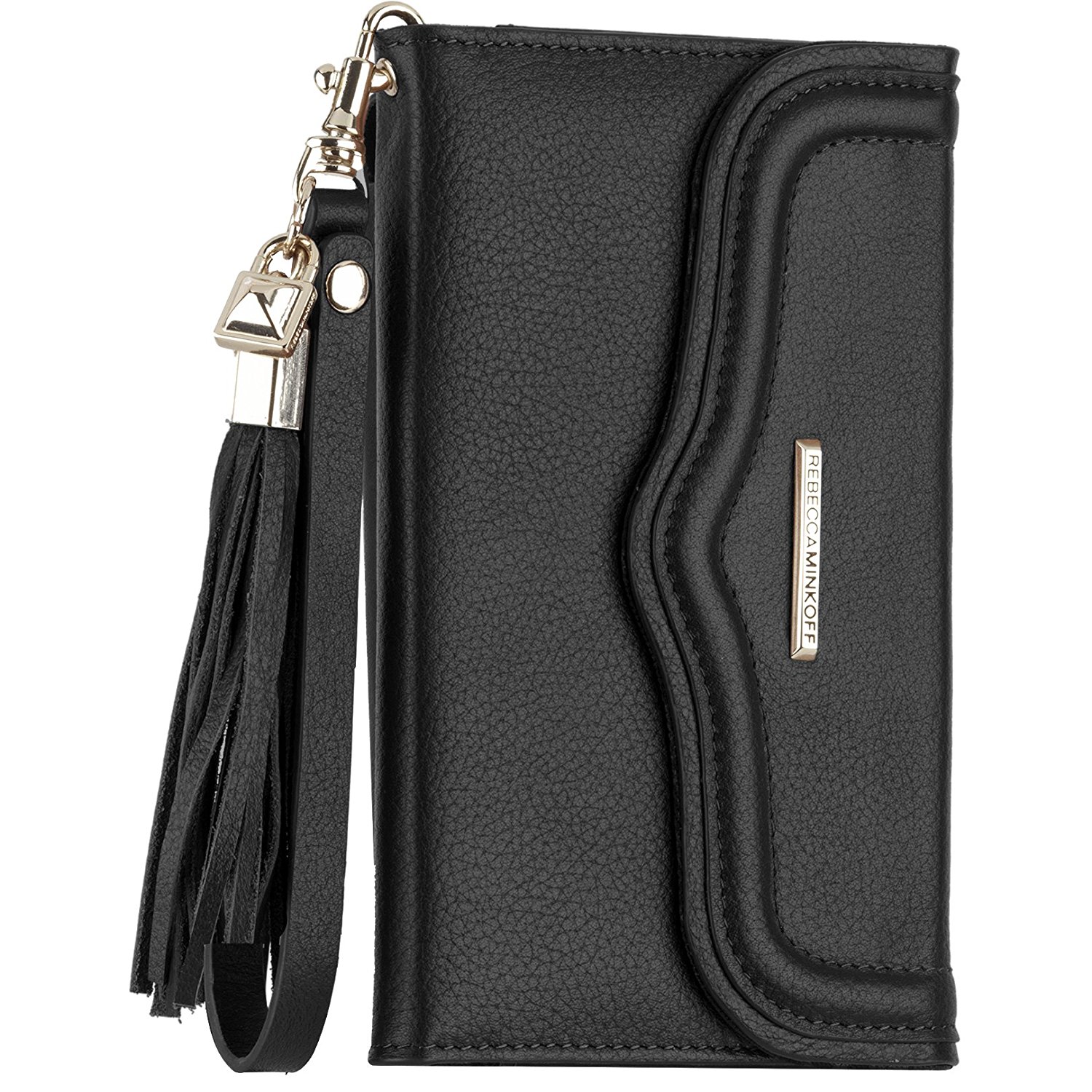 iPhone8/iPhone8 Plus/iPhone7/7 Plus対応 日本正規品 REBECCA MINKOFF × Case-Mate Wristlet with Tassle Black 5インチ スマホ 汎用 レベッカミンコフ ブラック リストレット ウィズ タッセル CM032875