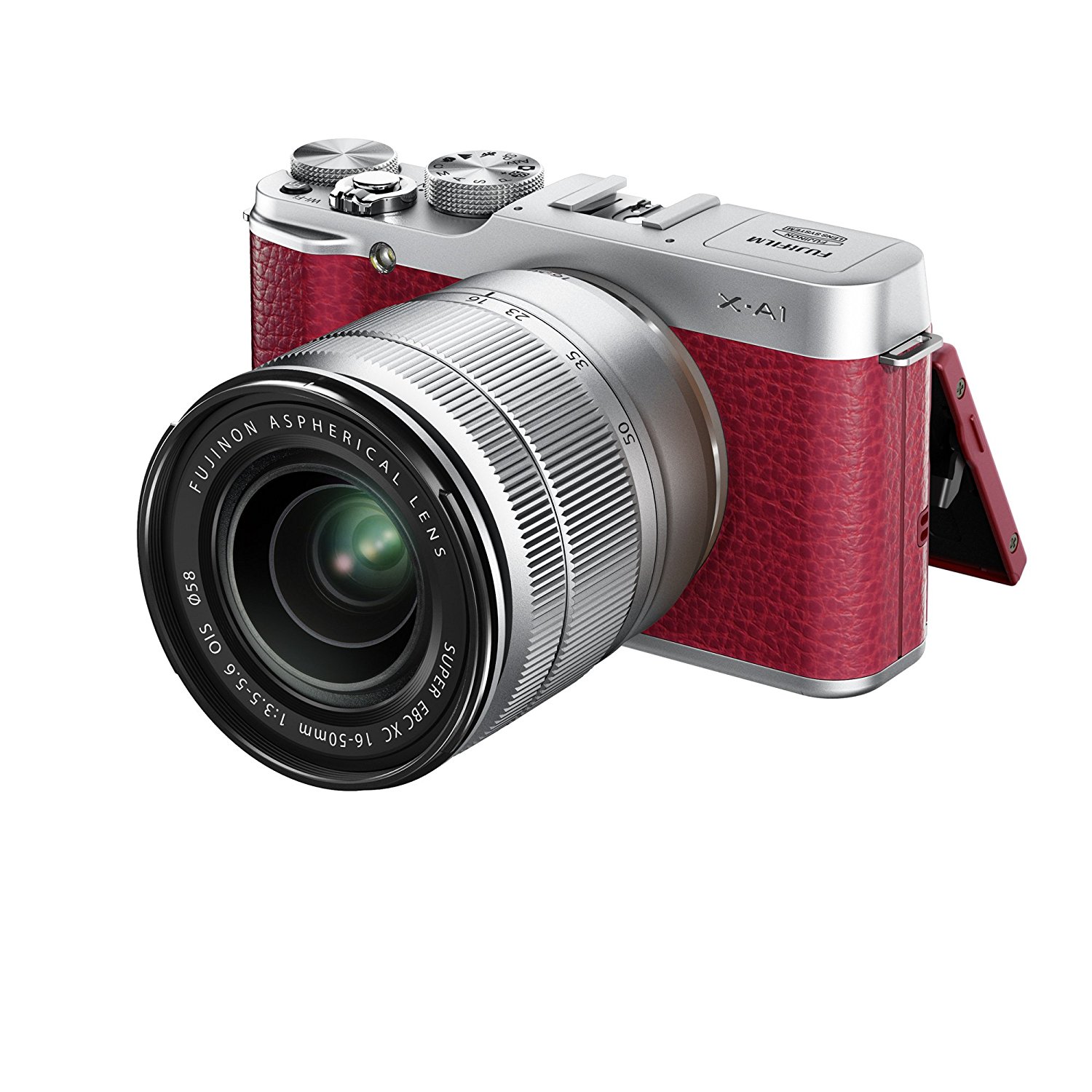 FUJIFILM デジタルカメラミラーレス一眼 X-A1ズームレンズキット レッド F X-A1R/1650KIT