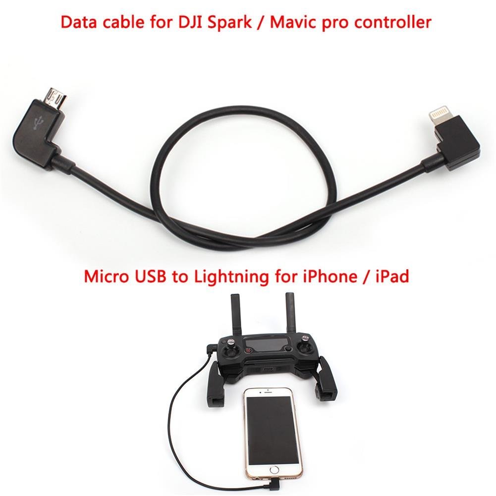 Joint Victory DJI SPARK/ MAVIC PRO リモートコントローラーの/ 携帯電話/ iPhone/ iPAD Lightning に Micro USBデータケーブルへのデータライン (Micro USB to Lightning)
