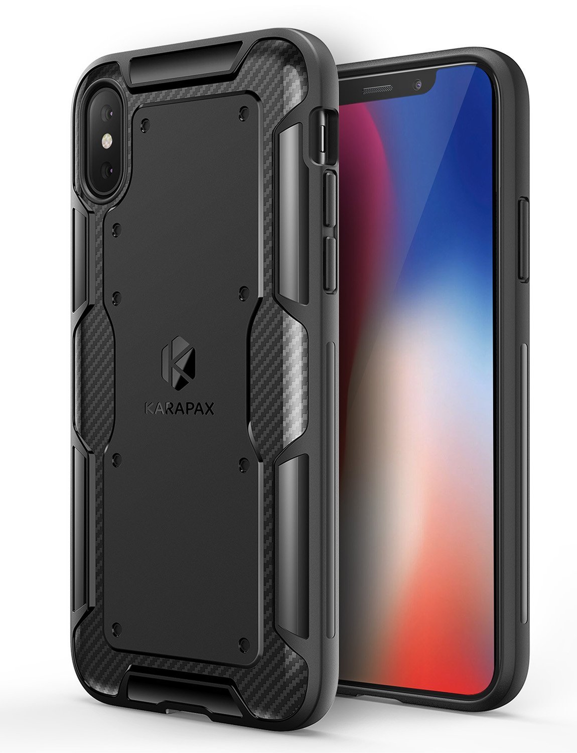 【iPhone X用】Anker KARAPAX Shield 保護ケース ワイヤレス充電対応 (ブラック）