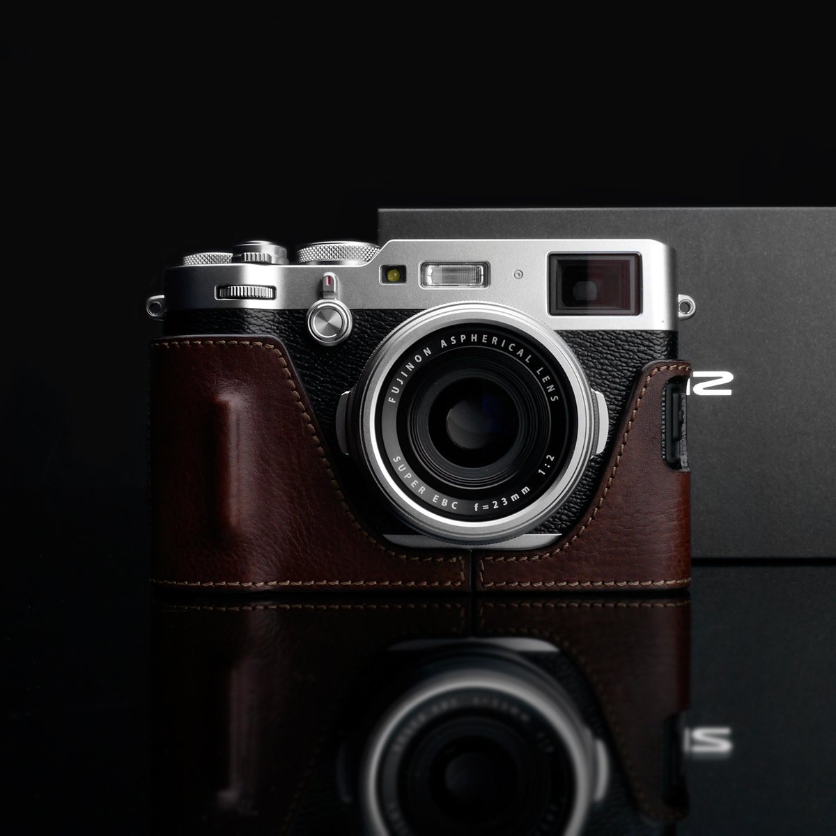 GARIZ FUJIFILM X100F用 本革カメラケース XS-CHX100FBR ブラウン