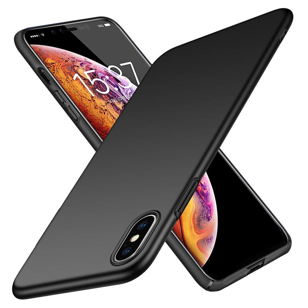 iPhone XS ケース SHINEZONE iPhone XS 5.8レンズ保護 耐衝撃 指紋防止 超薄型 超耐磨 軽量 iPhone XS スマートフォンケース (ブラック)