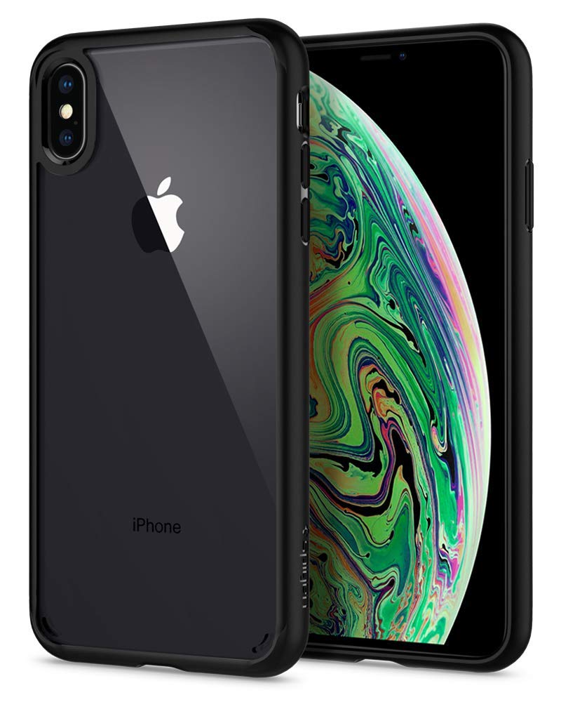 【Spigen】 スマホケース iPhone XS Max ケース 6.5インチ 対応 背面クリア 耐衝撃 米軍MIL規格取得 ウルトラ・ハイブリッド 065CS25128 (マット・ブラック)